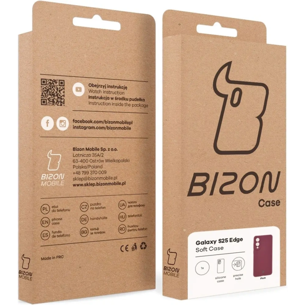 Hurtownia GSM - Silikonowe etui Bizon Soft Case do Samsung Galaxy S25 Edge ciemnofioletowe - BIZ9561 - {ean13} - Hurt