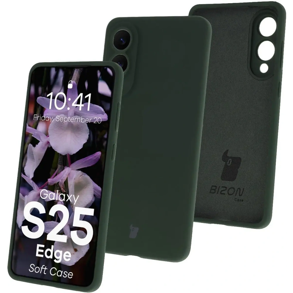 Hurtownia GSM - Silikonowe etui Bizon Soft Case do Samsung Galaxy S25 Edge ciemnozielone - BIZ9562 - {ean13} - Hurt