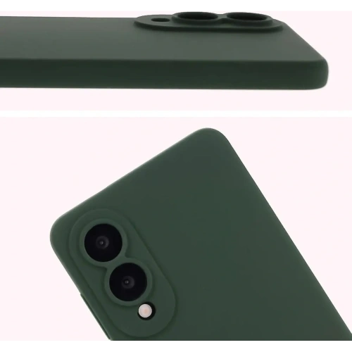 Silikonowe etui Bizon Soft Case do Samsung Galaxy S25 Edge ciemnozielone