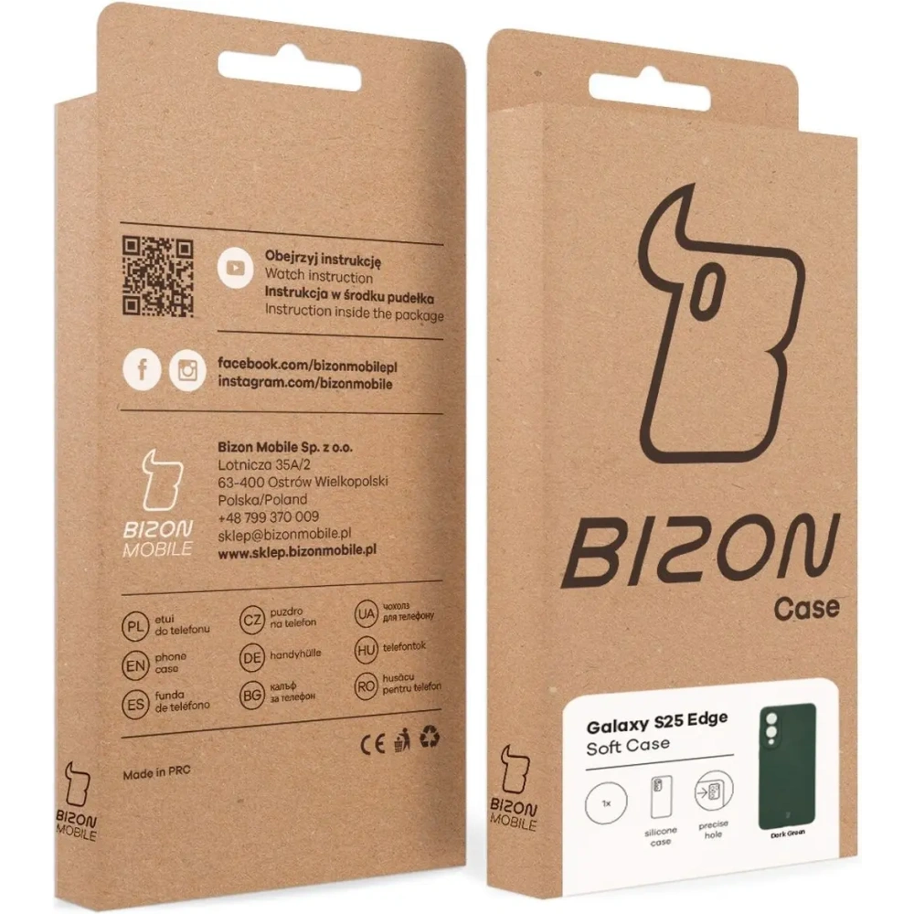 Hurtownia GSM - Bizon Soft Case Samsung Galaxy S25 Edge dunkelgrün - BIZ9562 - {ean13} - Hurt