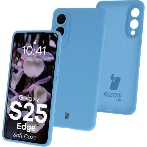 Silikonowe etui Bizon Soft Case do Samsung Galaxy S25 Edge niebieskie