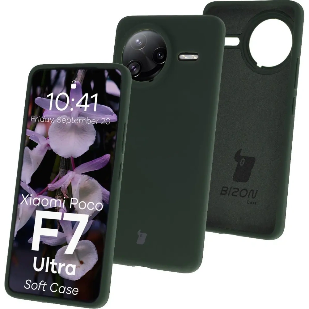 Hurtownia GSM - Silikonowe etui Bizon Soft Case do Xiaomi POCO F7 Ultra ciemnozielone - BIZ9566 - {ean13} - Hurt