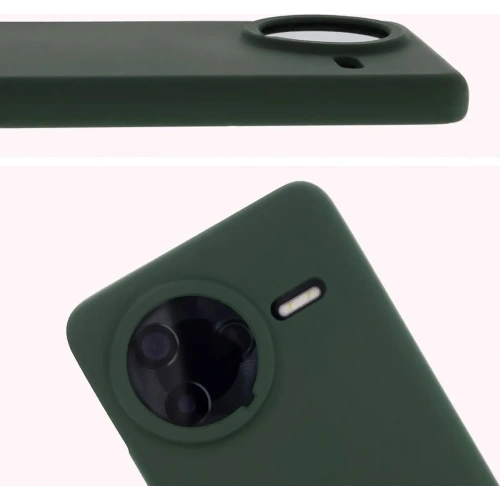 Silikonowe etui Bizon Soft Case do Xiaomi POCO F7 Ultra ciemnozielone