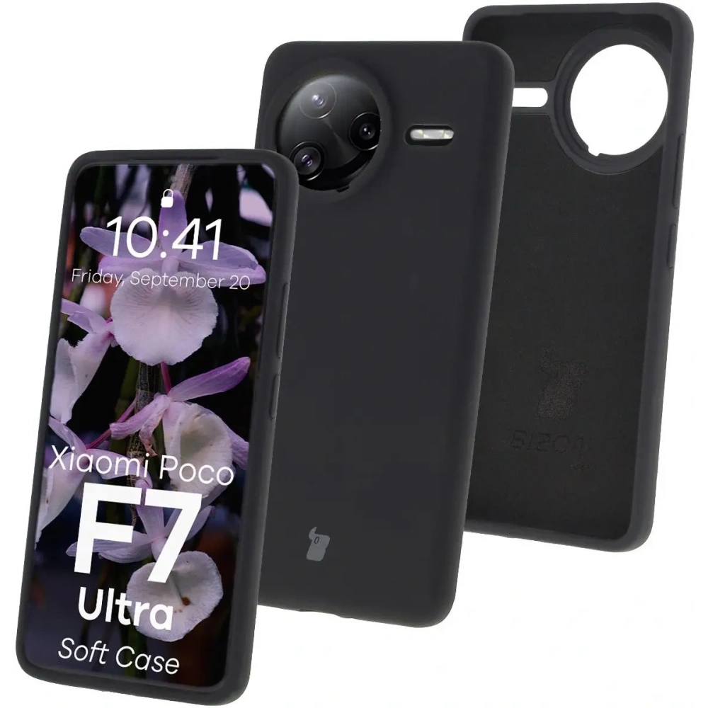 Hurtownia GSM - Silikonowe etui Bizon Soft Case do Xiaomi POCO F7 Ultra czarne - BIZ9567 - {ean13} - Hurt