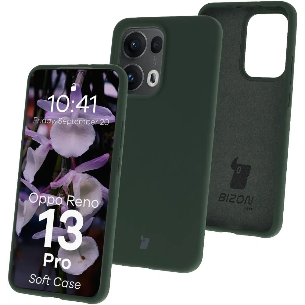 Hurtownia GSM - Silikonowe etui Bizon Soft Case do Oppo Reno13 Pro ciemnozielone - BIZ9572 - {ean13} - Hurt