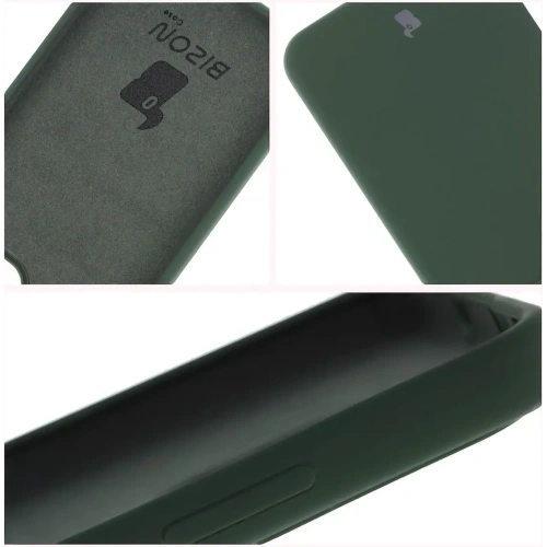 Silikonowe etui Bizon Soft Case do Oppo Reno13 Pro ciemnozielone