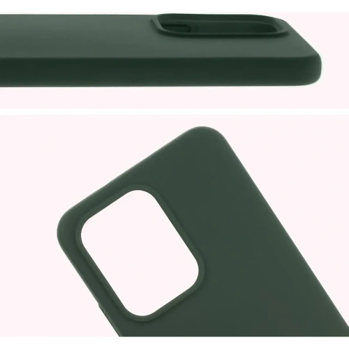 Silikonowe etui Bizon Soft Case do Oppo Reno13 ciemnozielone