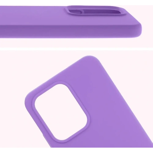 Silikonowe etui Bizon Soft Case do Oppo Reno13 fioletowe