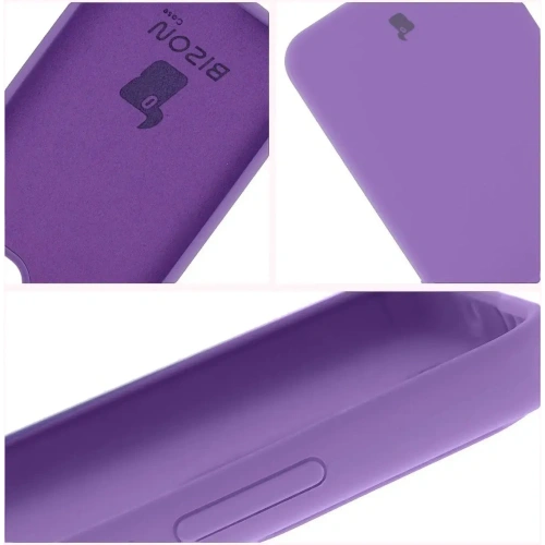 Silikonowe etui Bizon Soft Case do Oppo Reno13 fioletowe