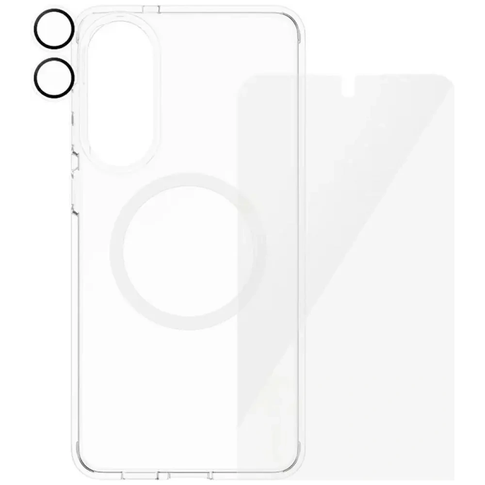 Hurtownia GSM - Zestaw ochronny 3w1 etui + szkło prywatyzujące na ekran + szkło na aparat CARE by PanzerGlass Flagship do Samsung Samsung Galaxy S25 Edge - PZG1035 - {ean13} - Hurt