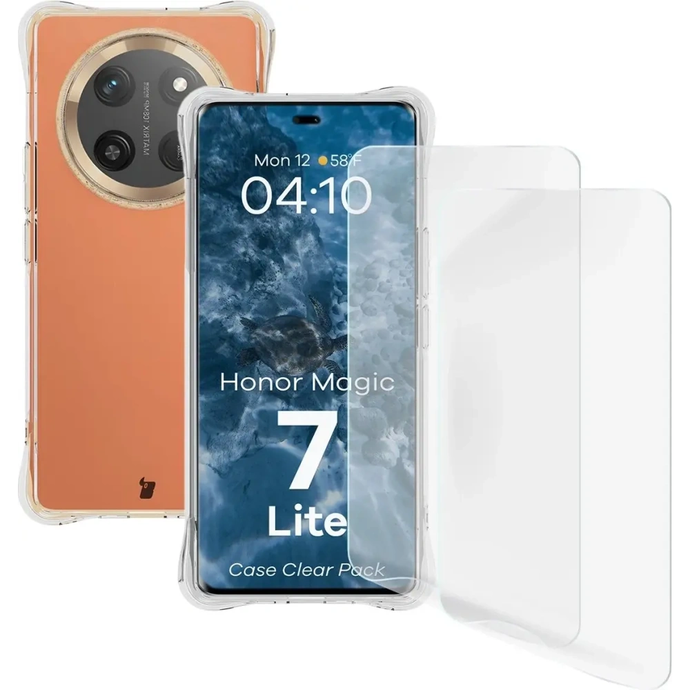 Hurtownia GSM - Etui + 2x folia na ekran Bizon Case Clear Pack do Honor Magic7 Lite - BIZ9581 - {ean13} - Hurt