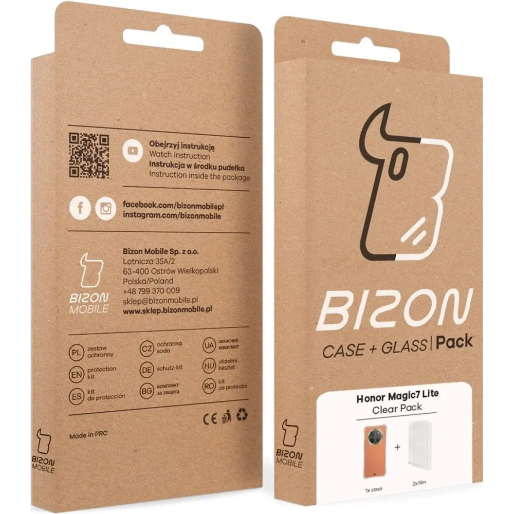 Hurtownia GSM - Etui + 2x folia na ekran Bizon Case Clear Pack do Honor Magic7 Lite - BIZ9581 - {ean13} - Hurt
