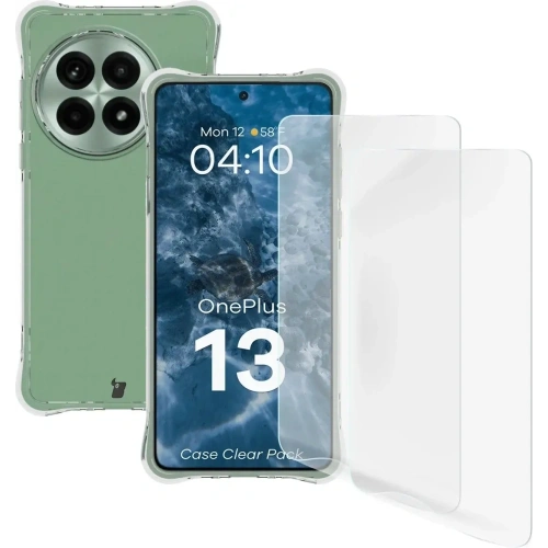 Etui + 2x folia na ekran Bizon Case Clear Pack do OnePlus 13