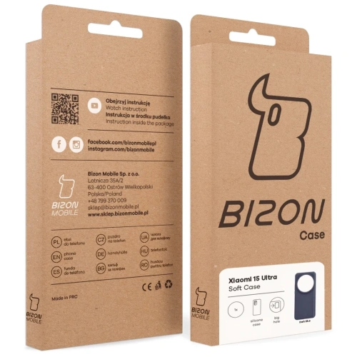 Silikonowe etui Bizon Soft Case do Xiaomi 15 Ultra ciemnoniebieskie