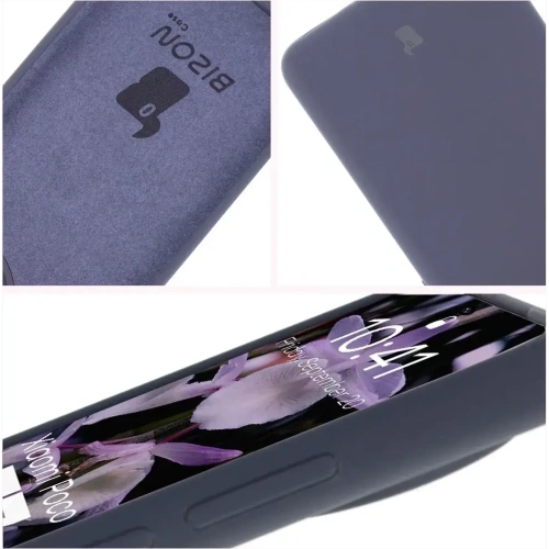 Silikonowe etui Bizon Soft Case do Xiaomi POCO F7 Pro ciemnoniebieskie