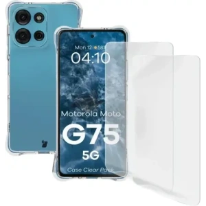 Hurtownia GSM - Bizon Case Clear Pack flexibilní pouzdro + 2x ochranná fólie na displej Motorola Moto G75 5G - BIZ9588 - {ean13} - Hurt