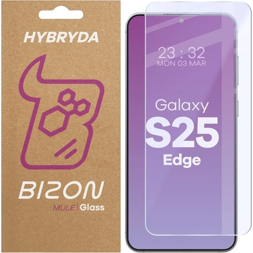 Elastyczne szkło hybrydowe Bizon Glass Mule do Samsung Galaxy S25 Edge