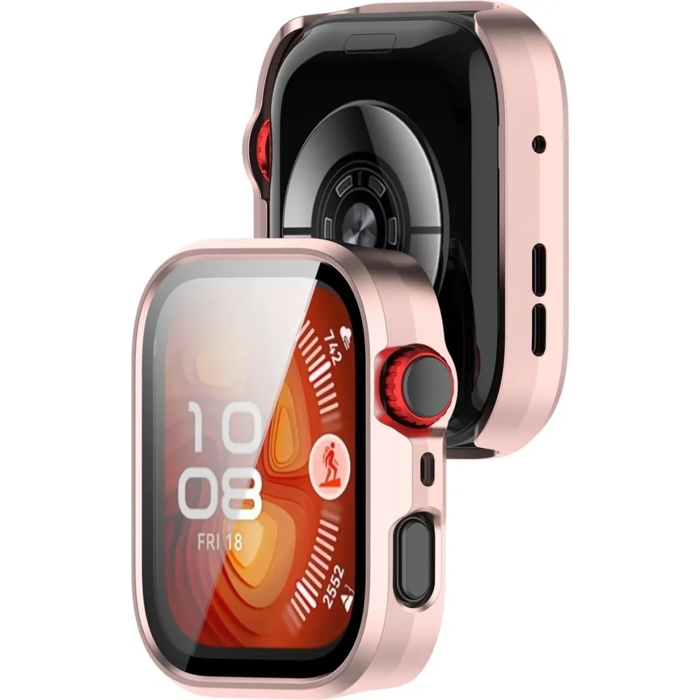 Hurtownia GSM - Bizon Case+Glass Hodinky Huawei Watch Fit 4 Pro saténově růžové - BIZ9591 - {ean13} - Hurt