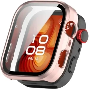 Hurtownia GSM - Etui ze szkłem do zegarka Bizon Case+Glass Watch do Huawei Watch Fit 4 Pro satynowo różowe - BIZ9591 - {ean13} - Hurt
