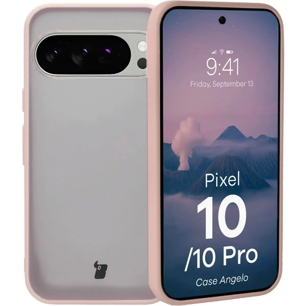 Hurtownia GSM - Bizon Case Angelo Google Pixel 10 / 10 Pro semi-transparent mit einem pinken Rahmen - BIZ9592 - {ean13} - Hurt