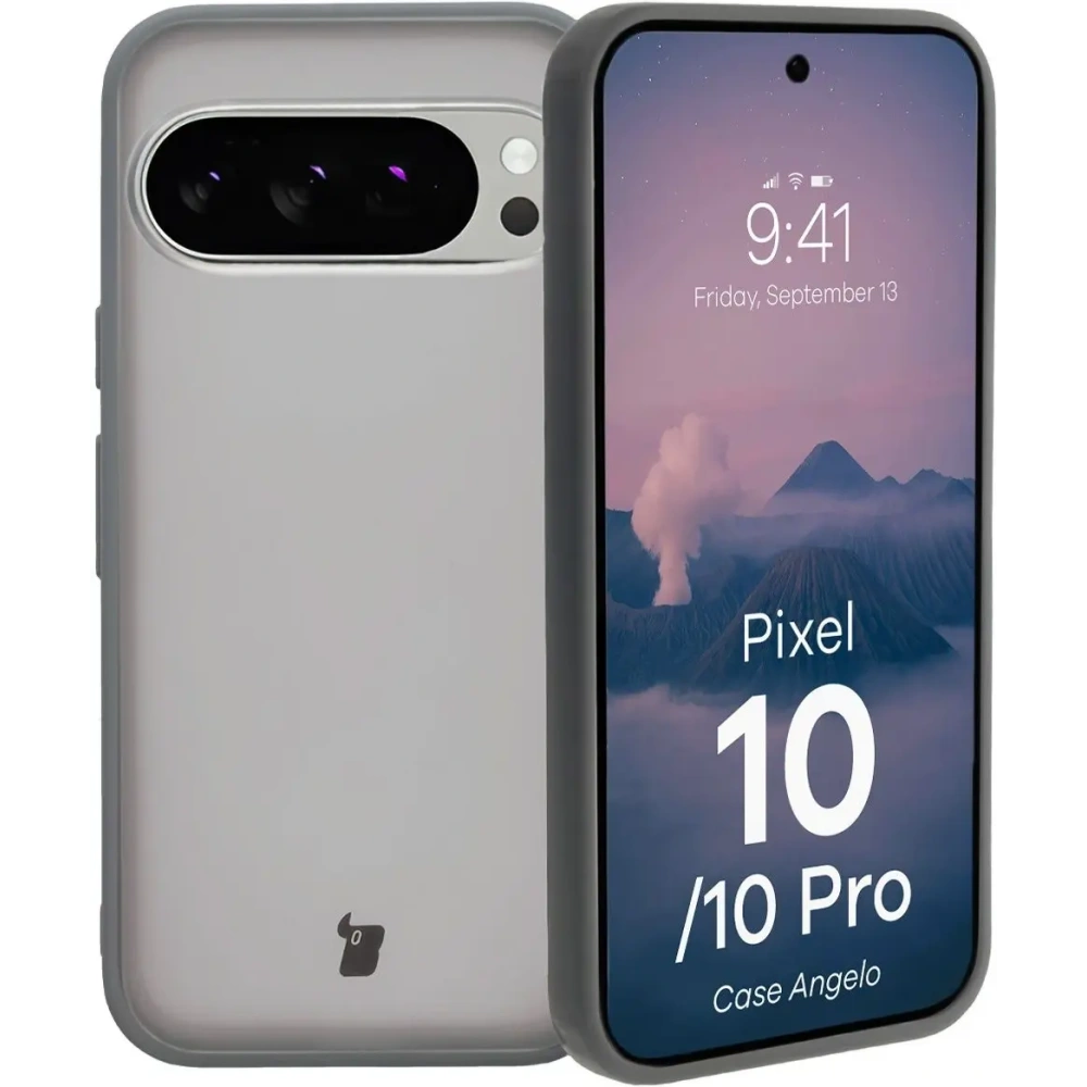 Hurtownia GSM - Etui Bizon Case Angelo do Google Pixel 10 / 10 Pro półprzezroczyste z szarą ramką - BIZ9593 - {ean13} - Hurt