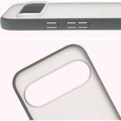 Etui Bizon Case Angelo do Google Pixel 10 / 10 Pro półprzezroczyste z szarą ramką