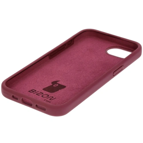Silikonowe etui Bizon Soft Case do Apple iPhone 16e ciemnofioletowe