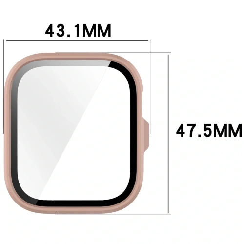 Etui ze szkłem do zegarka Bizon Case+Glass Watch do Huawei Watch Fit 4 Pro różowe