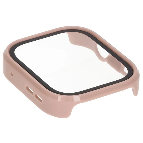 Etui ze szkłem do zegarka Bizon Case+Glass Watch do Huawei Watch Fit 4 Pro różowe