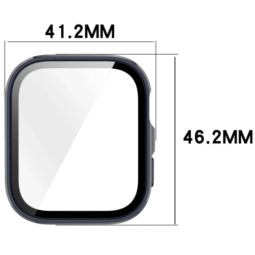 Etui ze szkłem do zegarka Bizon Case+Glass Watch do Huawei Watch Fit 4 niebieskie