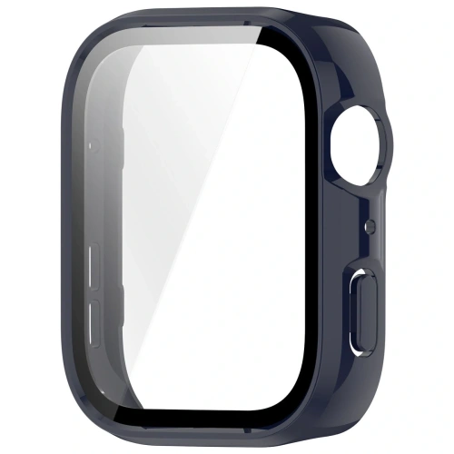 Etui ze szkłem do zegarka Bizon Case+Glass Watch do Huawei Watch Fit 4 niebieskie