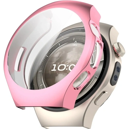 Etui z osłoną ekranu Bizon Case Watch Felipe do Huawei Watch 5 42mm różowe