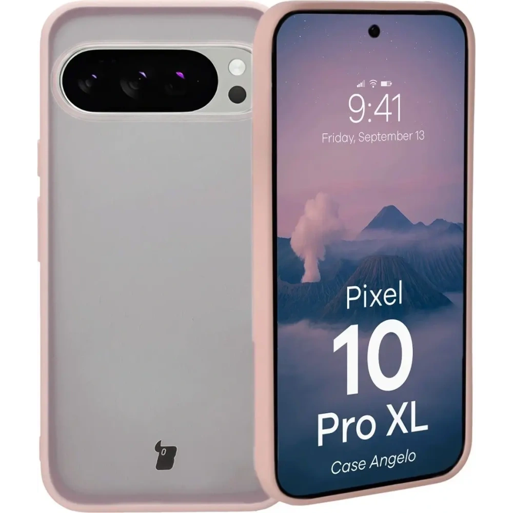 Hurtownia GSM - Etui Bizon Case Angelo do Google Pixel 10 Pro XL półprzezroczyste z różową ramką - BIZ9609 - {ean13} - Hurt