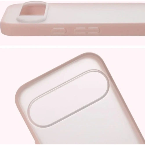 Etui Bizon Case Angelo do Google Pixel 10 Pro XL półprzezroczyste z różową ramką