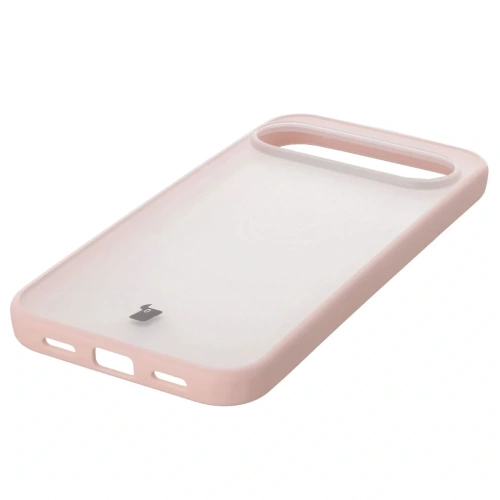 Etui Bizon Case Angelo do Google Pixel 10 Pro XL półprzezroczyste z różową ramką