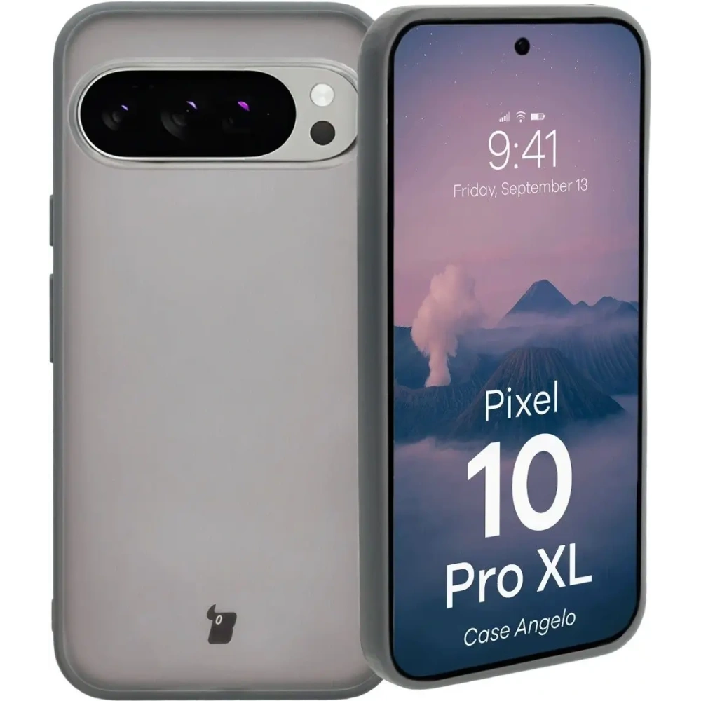 Hurtownia GSM - Etui Bizon Case Angelo do Google Pixel 10 Pro XL półprzezroczyste z szarą ramką - BIZ9610 - {ean13} - Hurt