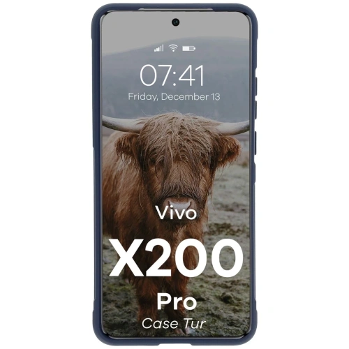 Pancerne etui Bizon Case Tur do Vivo X200 Pro granatowe