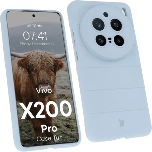 Pancerne etui Bizon Case Tur do Vivo X200 Pro jasnoniebieskie