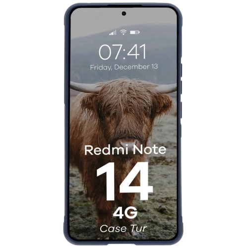 Pancerne etui Bizon Case Tur do Xiaomi Redmi Note 14 4G granatowe