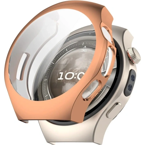 Etui z osłoną ekranu Bizon Case Watch Felipe do Huawei Watch 5 46mm różowozłote