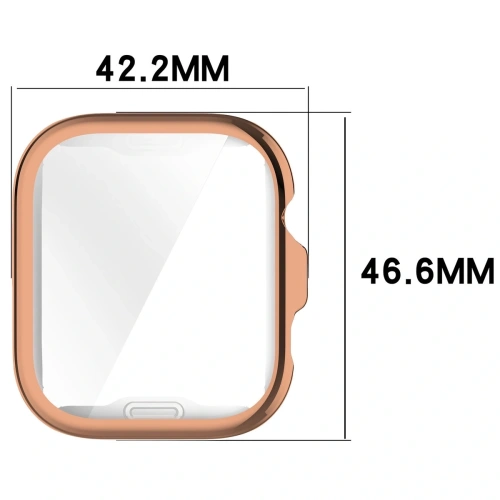 Etui z osłoną ekranu Bizon Case Watch Felipe do Huawei Watch Fit 4 Pro różowozłote