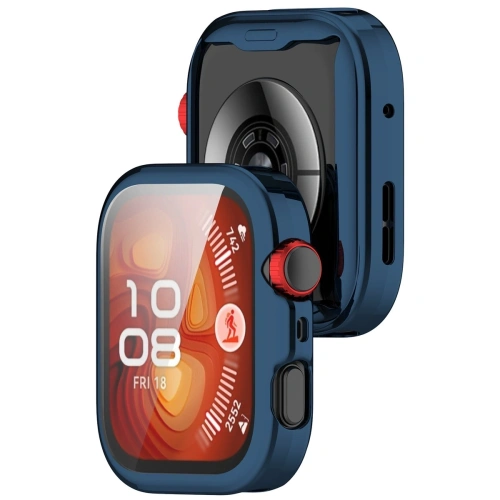 Etui z osłoną ekranu Bizon Case Watch Felipe do Huawei Watch Fit 4 Pro niebieskie