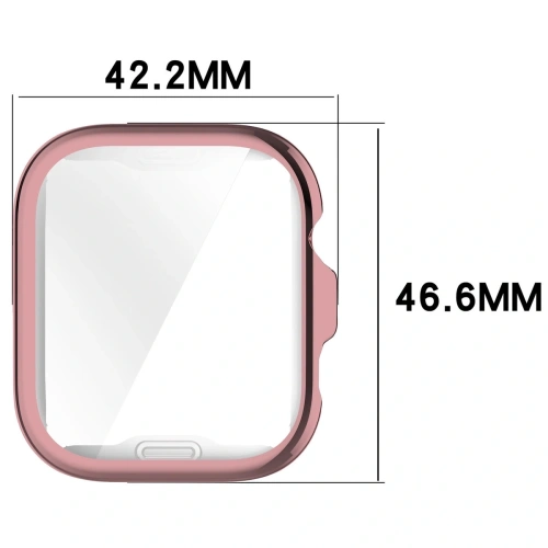 Etui z osłoną ekranu Bizon Case Watch Felipe do Huawei Watch Fit 4 Pro różowe