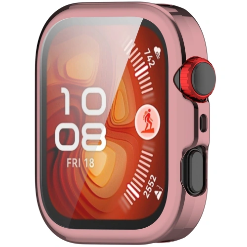 Etui z osłoną ekranu Bizon Case Watch Felipe do Huawei Watch Fit 4 Pro różowe