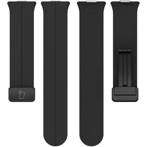 Silikonowy pasek Bizon Strap Watch Silicone L do Huawei Watch Fit 4 Pro / Fit 4 / Fit 3 czarny