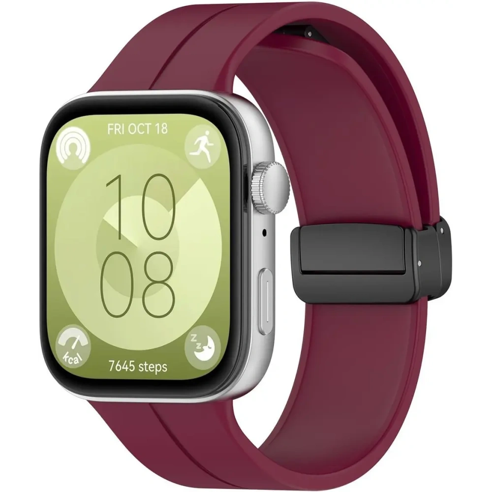 Hurtownia GSM - Ceas cu curea din silicon Bizon pentru Huawei Watch Fit 4 Pro / Fit 4 / Fit 3 burgund. - BIZ9634 - {ean13} - Hurt