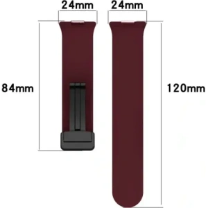 Hurtownia GSM - Silikonowy pasek Bizon Strap Watch Silicone L do Huawei Watch Fit 4 Pro / Fit 4 / Fit 3 burgundowy - BIZ9634 - {ean13} - Hurt