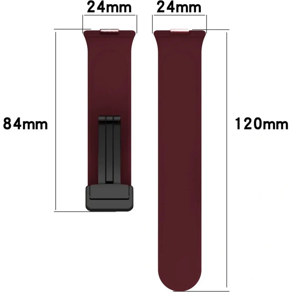 Hurtownia GSM - Silikonowy pasek Bizon Strap Watch Silicone L do Huawei Watch Fit 4 Pro / Fit 4 / Fit 3 burgundowy - BIZ9634 - {ean13} - Hurt