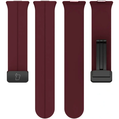 Silikonowy pasek Bizon Strap Watch Silicone L do Huawei Watch Fit 4 Pro / Fit 4 / Fit 3 burgundowy