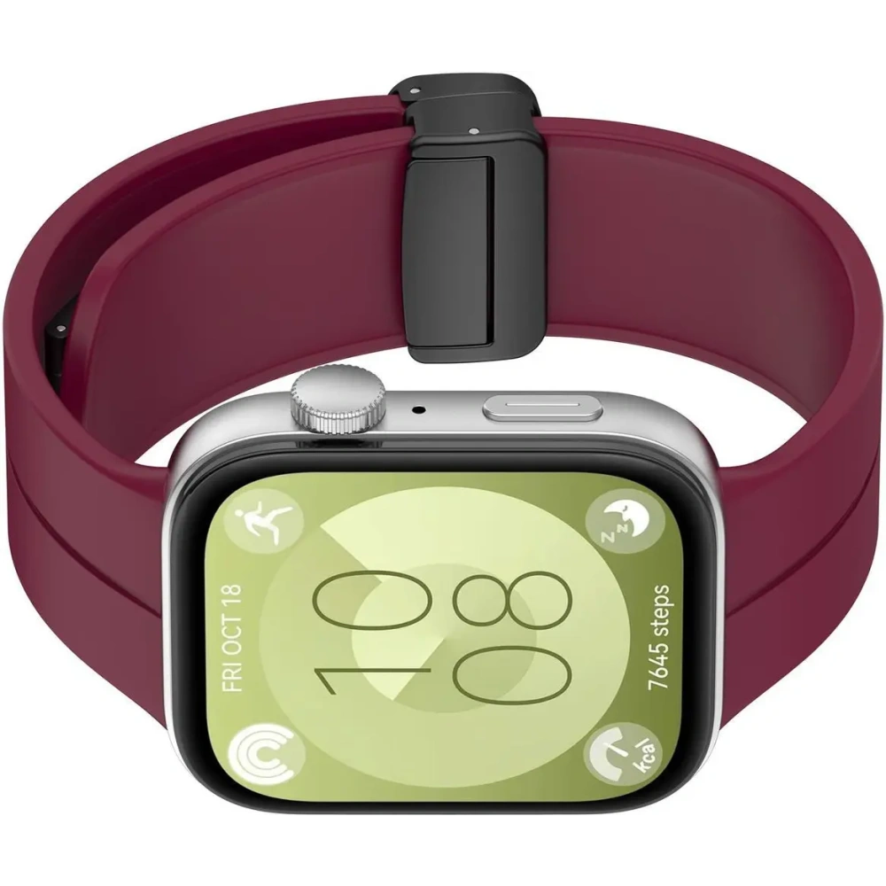 Hurtownia GSM - Bizon Szíj Óra Szilikon L Huawei Watch Fit 4 Pro / Fit 4 / Fit 3 bordó - BIZ9634 - {ean13} - Hurt